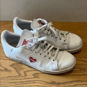 Adidas Sneakers with Red Heart Detail